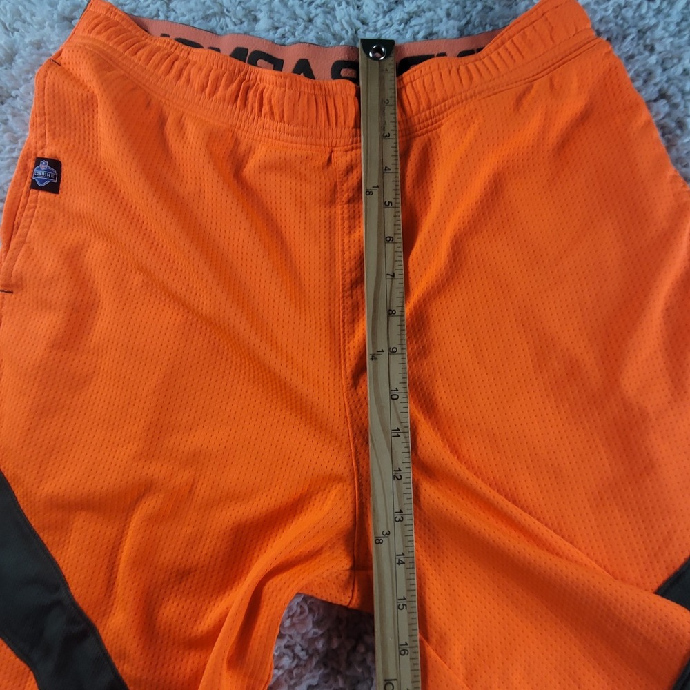 Under Armour NFL Combine Shorts Mens Large Orange 1243227 Training Mesh Excellen - Picture 7 of 13